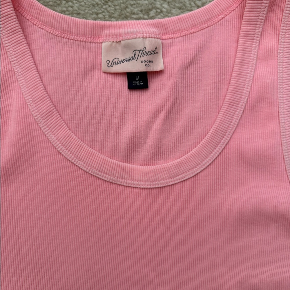 Universal Thread Pink Ribbed Tank Top - Picture 4 of 5